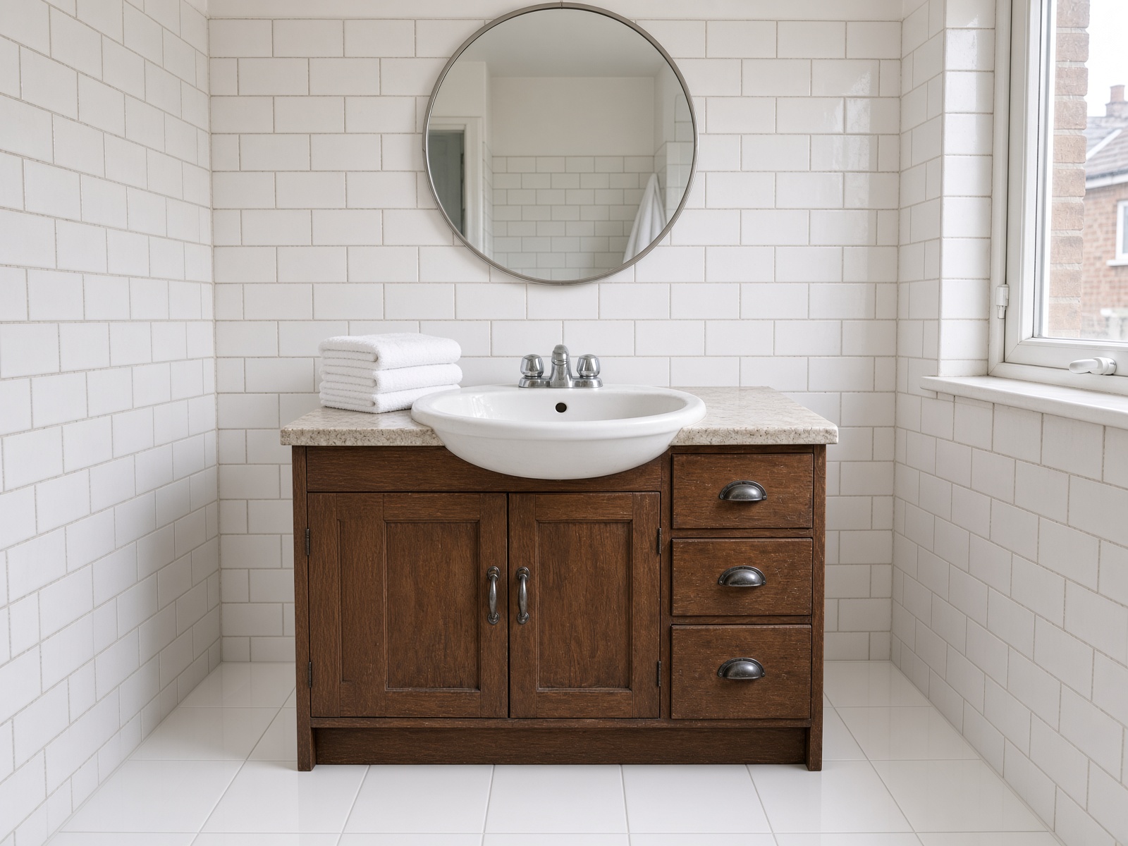 The same bathroom after a full clean