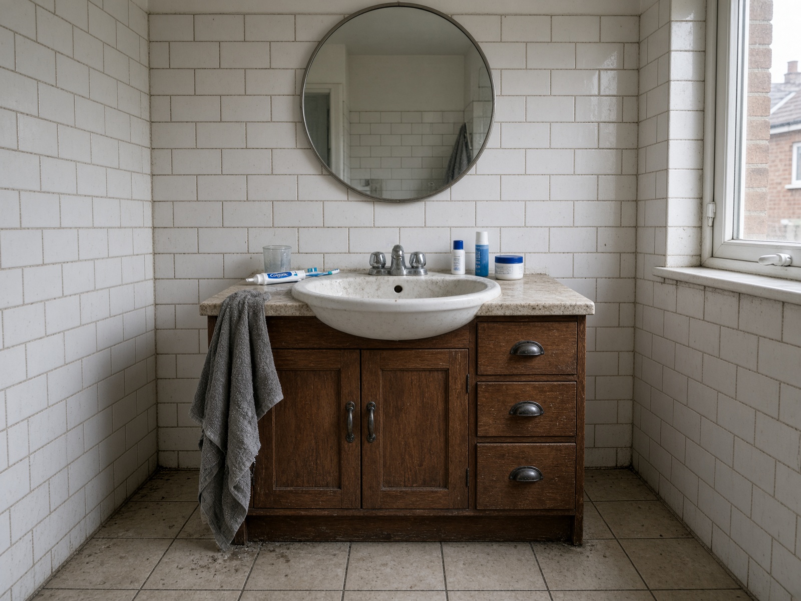 Bathroom before a deep clean