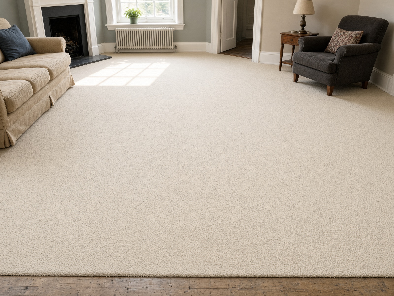 Carpet after hot-water extraction